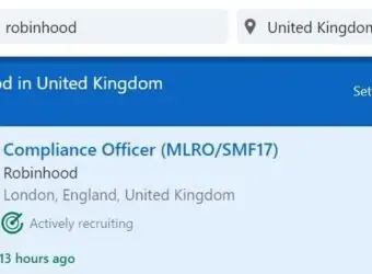 Robinhood计划进军英国市场,在伦敦招聘关键职位