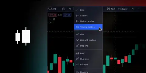 TradingView 新增成交量蜡烛图,高级订阅用户可用