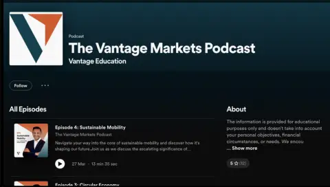 Vantage Markets 推出播客节目,独家上线 Spotify