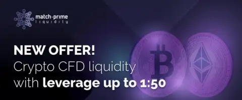Match-Prime 增强加密货币 CFD 流动性服务,提供 1:50 BTC 杠杆