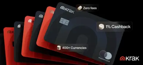 Kraken推出Krak Card借记卡,提供1%返现并支持多资产支付