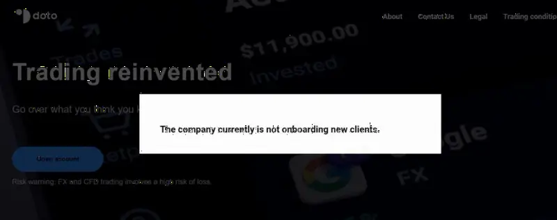 CFDs经纪商Doto更换CEO,暂停欧盟客户开户