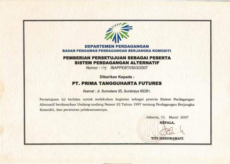 Doo Financial 收购 Prima Tangguharta Futures 后获印尼牌照