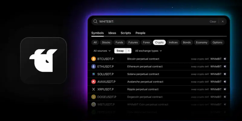 WhiteBIT 扩展 TradingView 集成,新增 TradFi 交易对