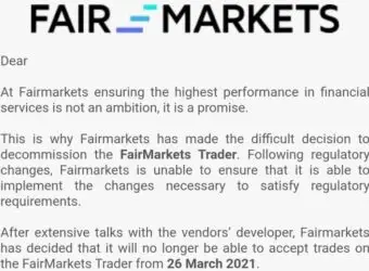 独家:GKFX旗下FairMarkets Trader平台下线,客户迁移至MT5