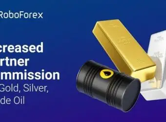 RoboForex 提高黄金、白银、原油等品种的合作伙伴佣金