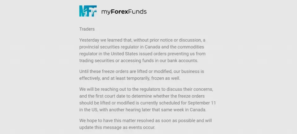 美加监管机构关闭My Forex Funds，指控3亿美元欺诈