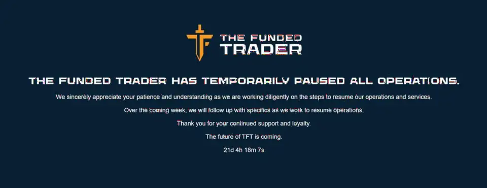 自营交易公司The Funded Trader暂停运营,CEO称将重新推出品牌