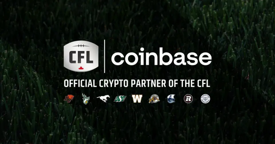 Coinbase成为加拿大橄榄球联盟官方加密货币合作伙伴