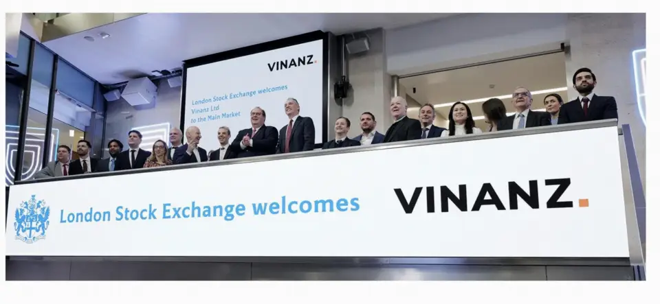 伦敦证券交易所欢迎Vinanz Plc登陆主板市场