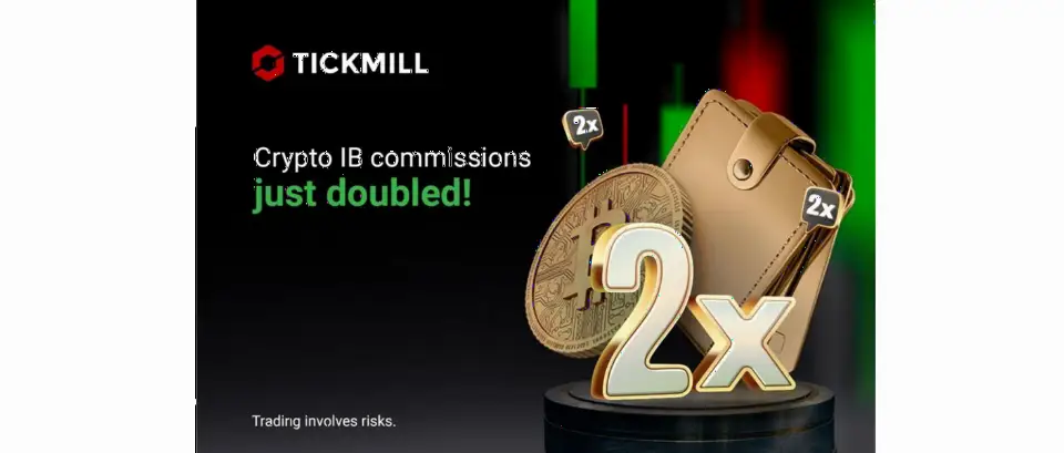 Tickmill 将加密货币 IB 佣金翻倍至 0.002%