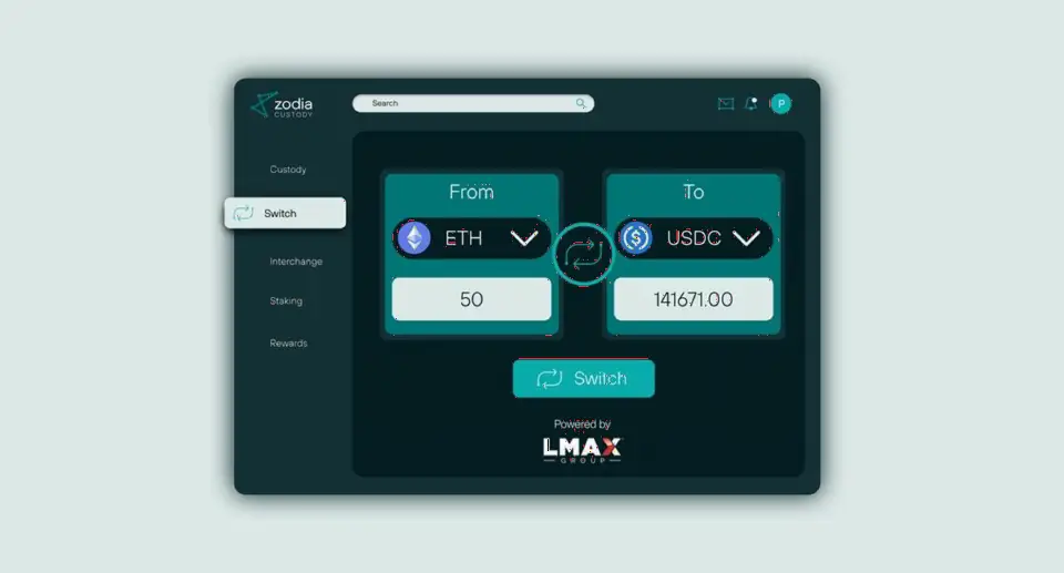LMAX 流动性支持 Zodia Switch 上线,机构客户可在托管钱包内直接兑换资产