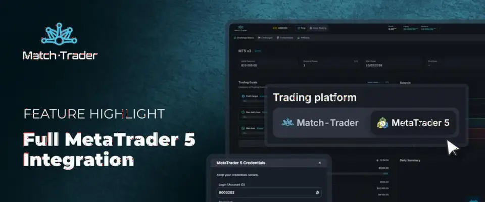 Match-Trade 2026年2月更新:Match-Trader Prop 全面集成 MT5,新增阶段付费与多项功能优化