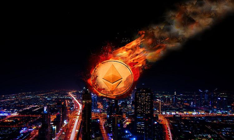 80420194 - concept of ethereum price falling