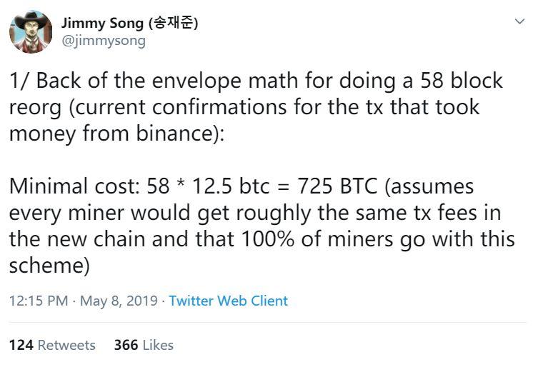 区块重组的经济学分析:选择重组,币安的花费可能不止 7000BTC