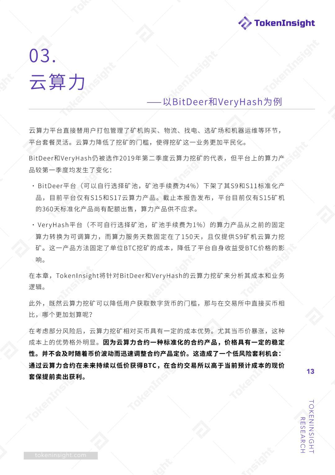 挖矿行业 2019 Q2 研究报告 | TokenInsight