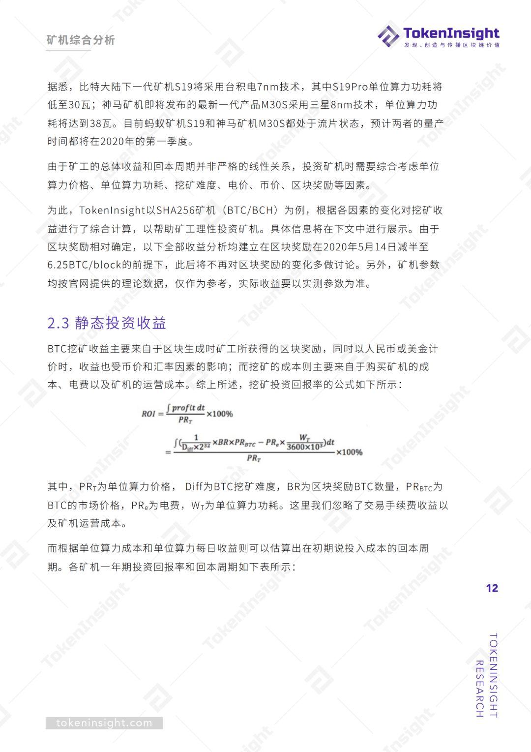 2019Q3 区块链矿业研究报告 | TokenInsight