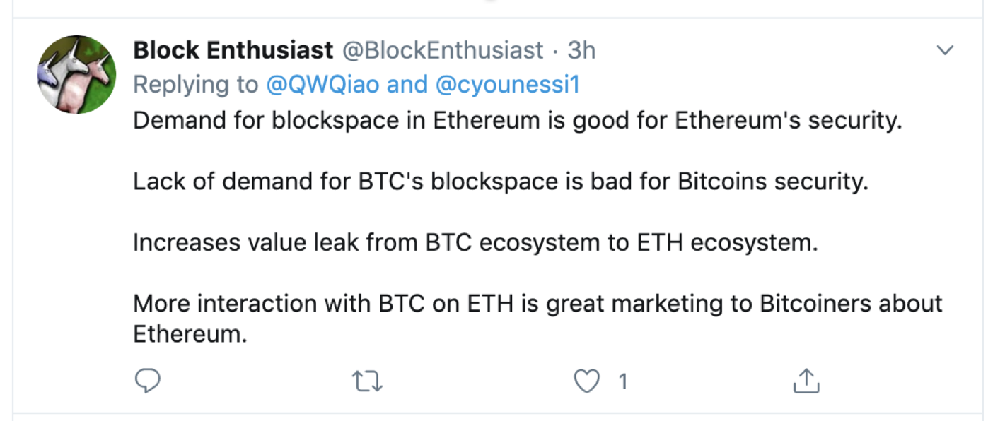 跨链锚定 BTC 项目的兴起对 ETH 和 BTC 谁更有利?