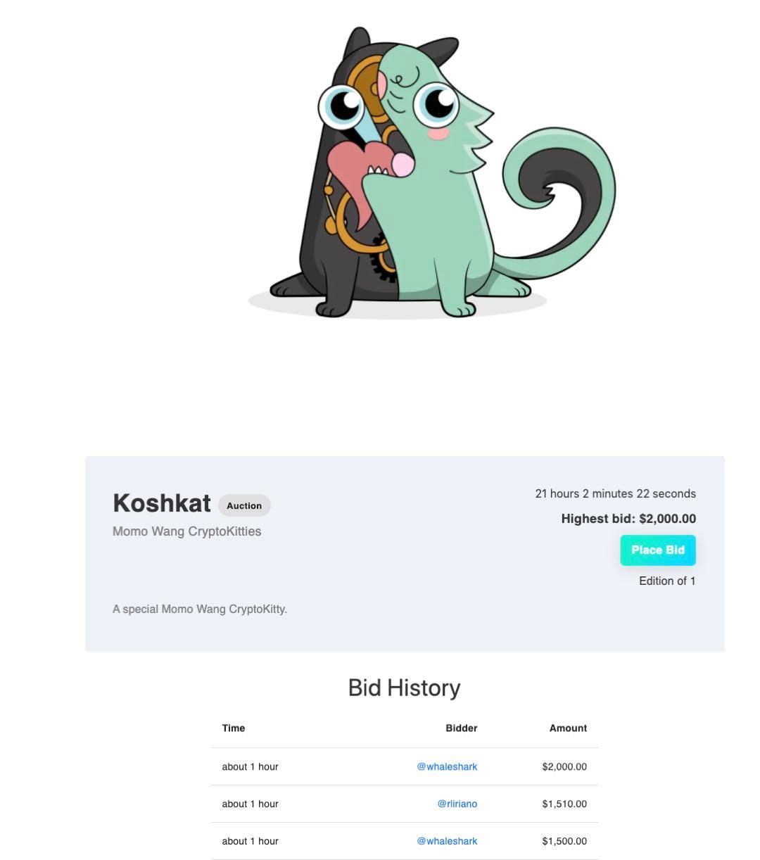 兔斯基作者为 CryptoKitties 设计的迷恋猫受热捧,NFT 领域创新并未停歇