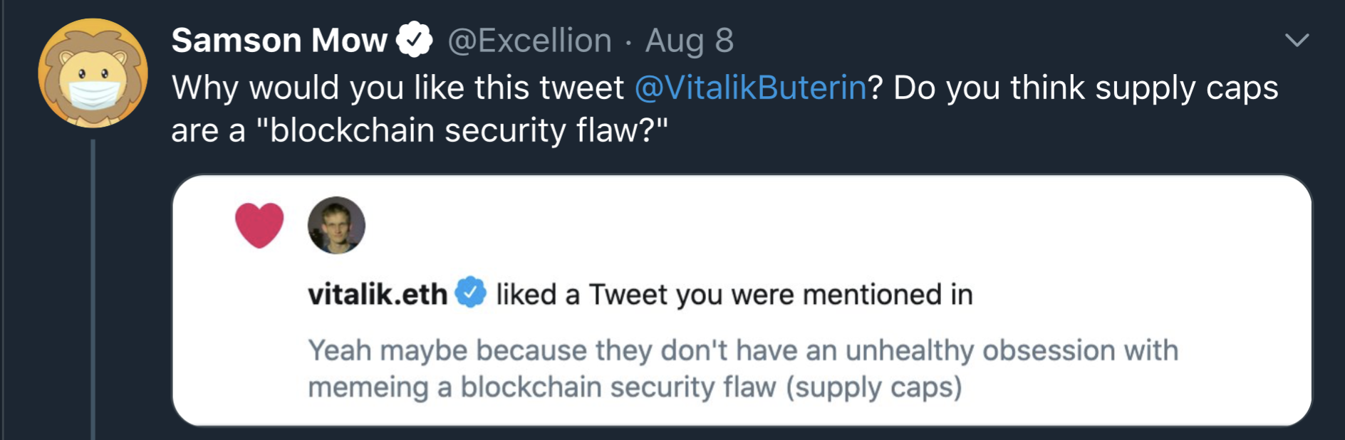 比特币与以太坊的口舌之争:Vitalik Buterin 对线 Samson Mow 激辩流通量话题