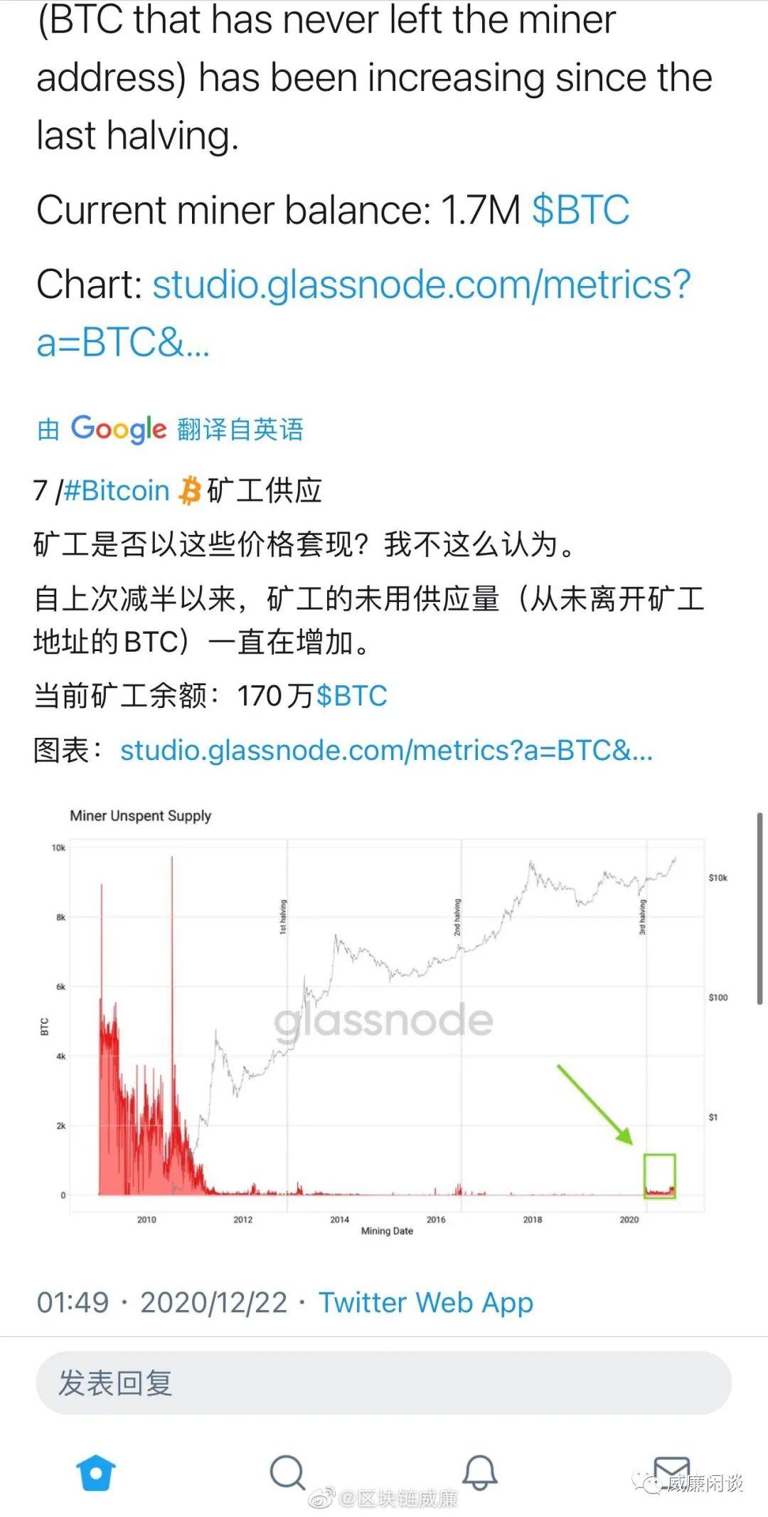 比特币链上数据洞察:矿工偏好囤币,真实流通仅 12%