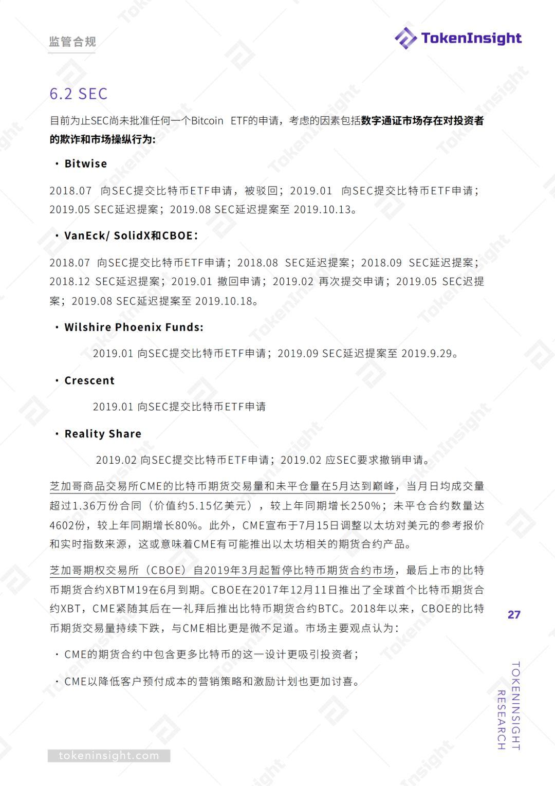 期货交易所行业 2019Q2 研究报告 | TokenInsight
