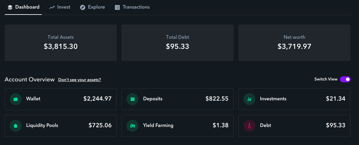 Crypto Briefing:一文读懂 Zapper Finance 及其 DeFi 投资分析平台
