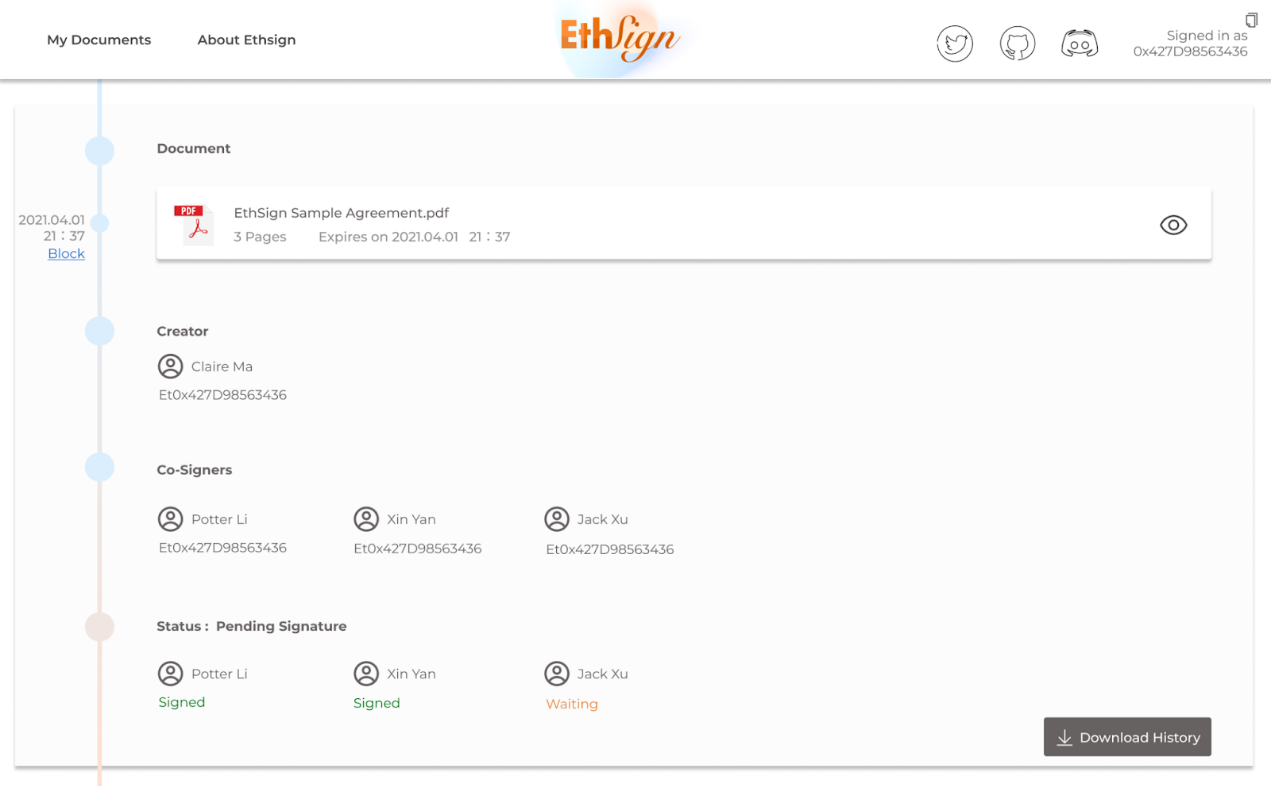 将电子签名服务带入加密世界:EthSign 了解一下