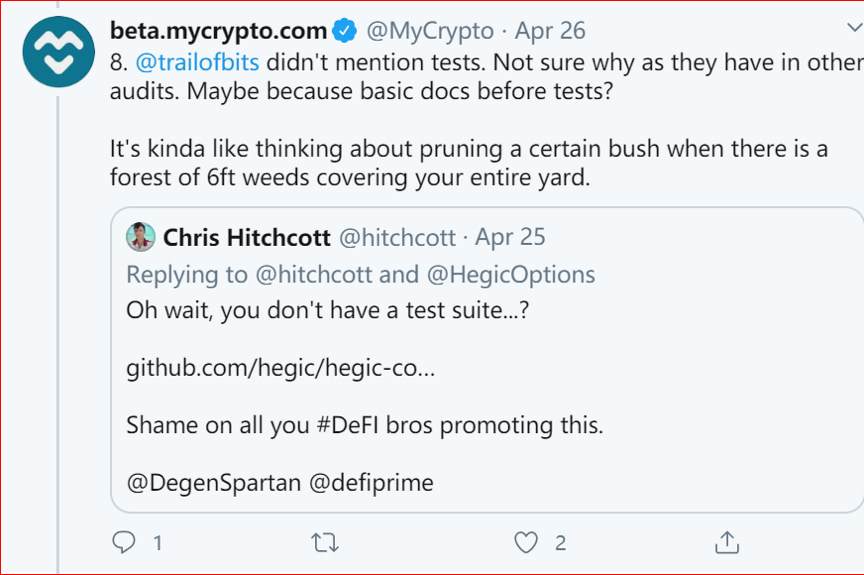 以出状况的 Hegic 为例,教你读懂 DeFi 安全审计报告
