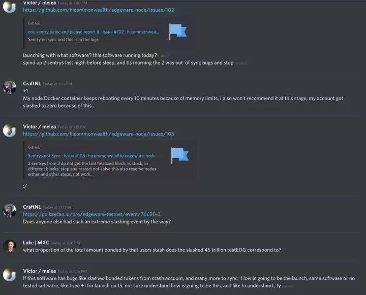 Edgeware主网启动失败,开发团队连测试网BUG都不改?