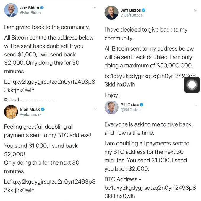 黑客入侵比尔·盖茨、奥巴马等名人推特,获利 13 枚a href='https://www.btcfans.com/tag/1/' target='_black'比特币/a