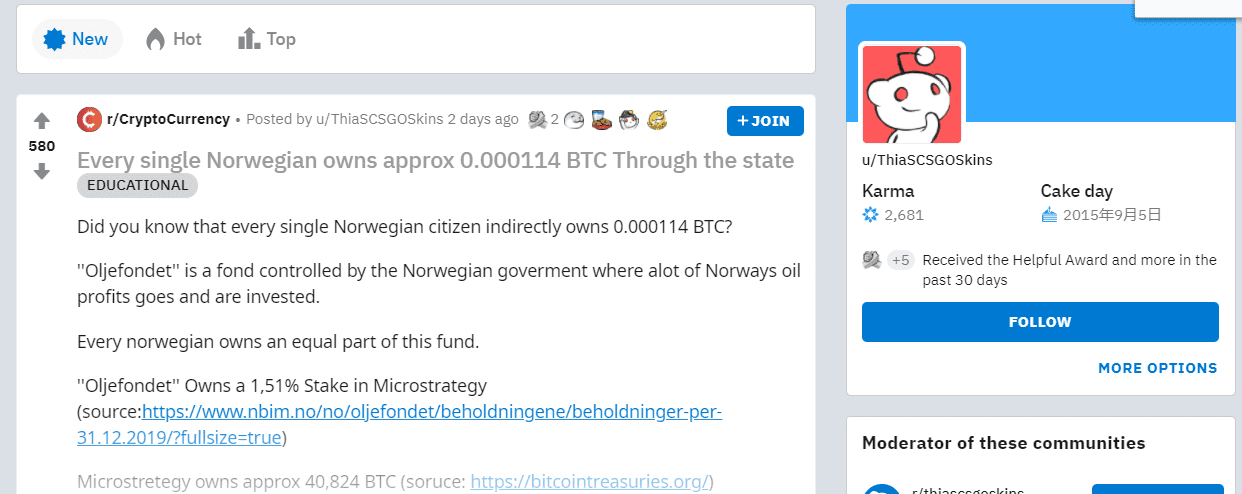 这个国家的公民,平均每人至少拥有0.00012213个BTC