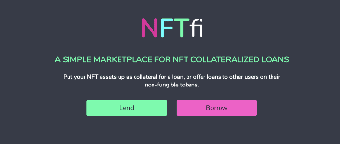 NFTfi——P2P版的NFT抵押借贷平台