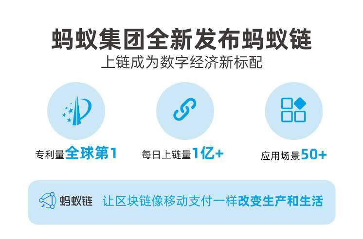蚂蚁区块链升级为蚂蚁链,日上链量超1亿