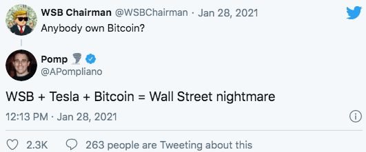 韭菜崛起—狗狗币吸引Wallstreetbets关注,一小时暴涨50%