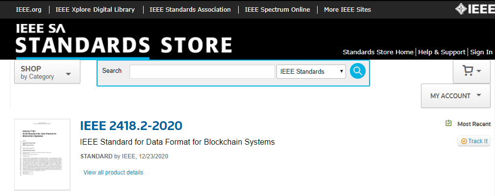 首个IEEE区块链国际标准发布:IEEE 2418.2-2020