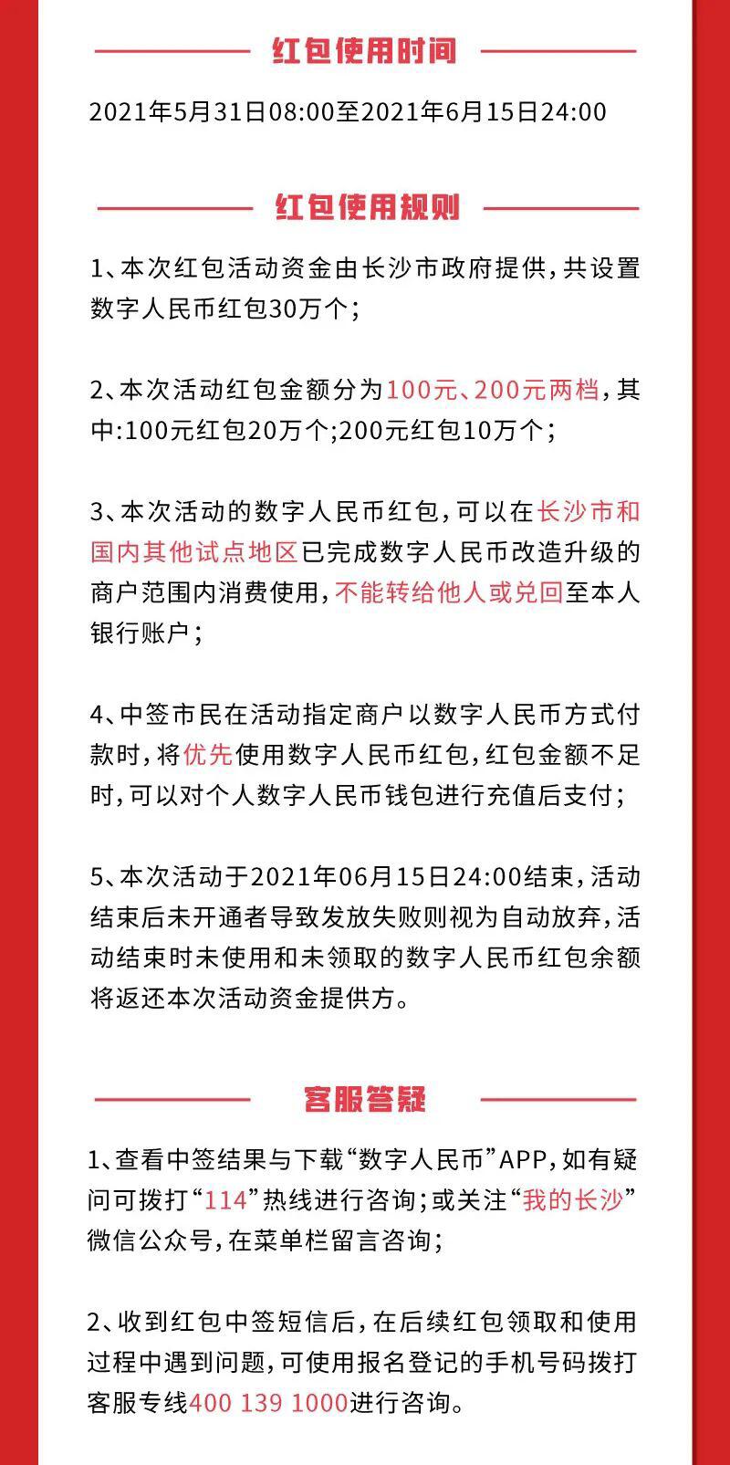 长沙数字人民币红包中签结果公布,22.7%中签率你中了吗?