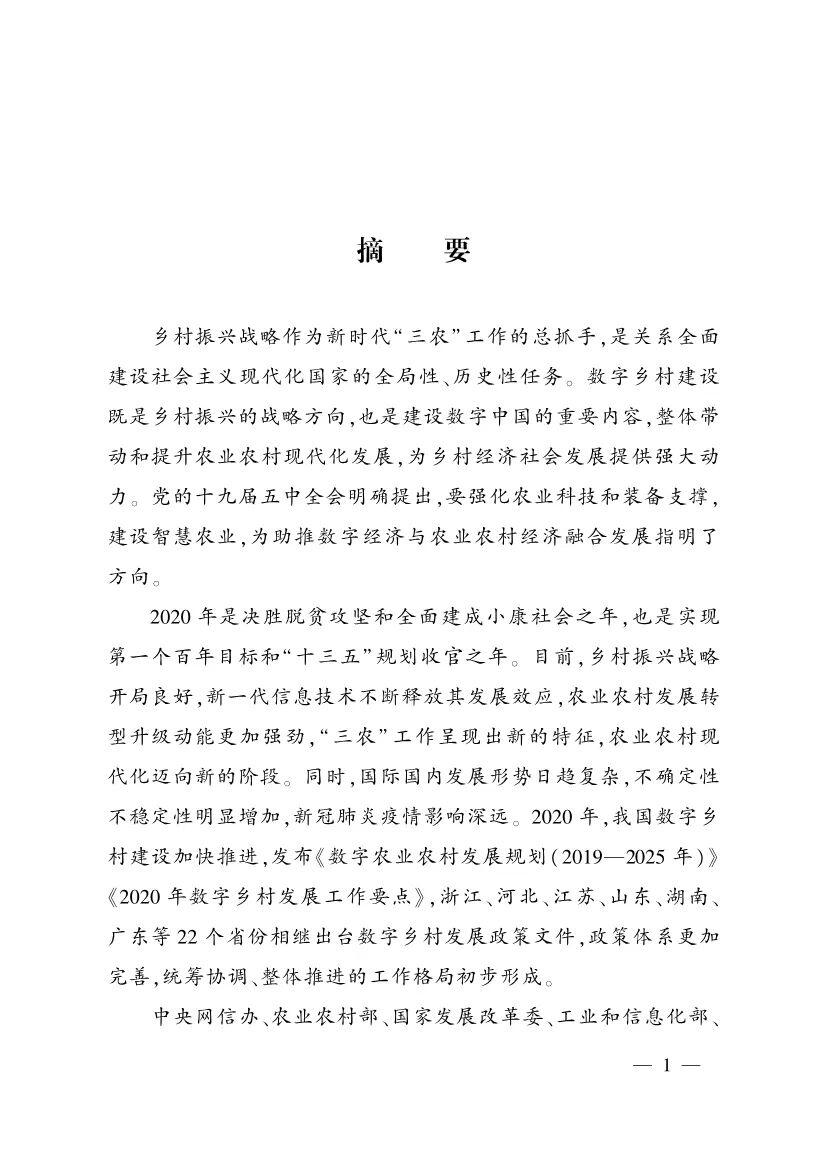 《中国数字乡村发展报告(2020年)》发布