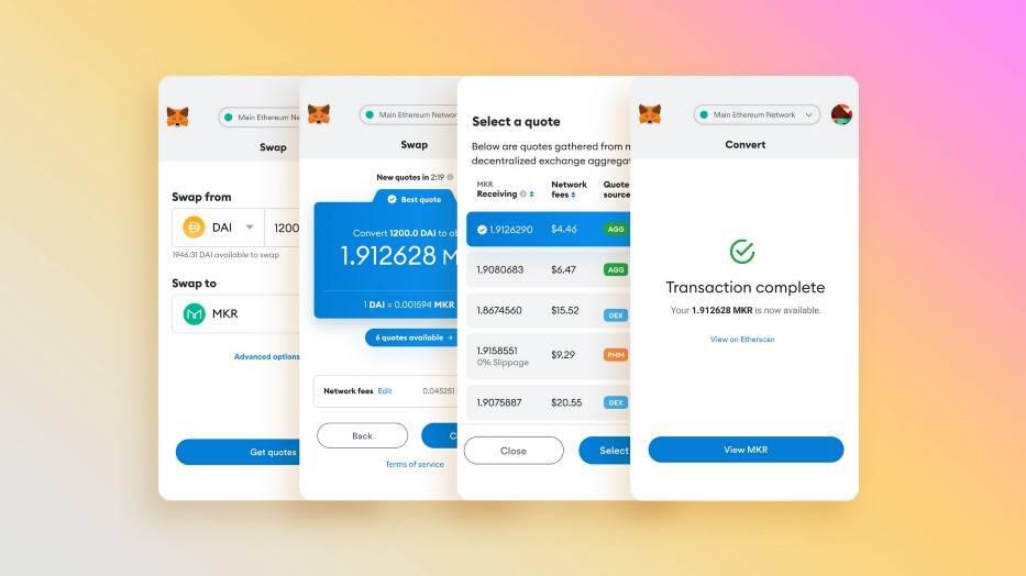 3分钟了解DEX优化聚合器MetaMask Swaps