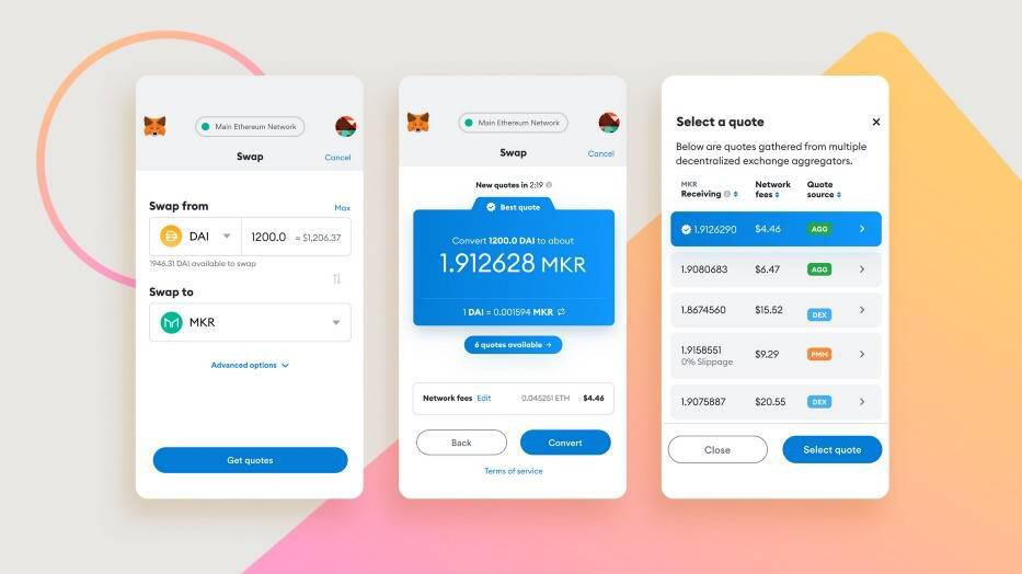 3分钟了解DEX优化聚合器MetaMask Swaps