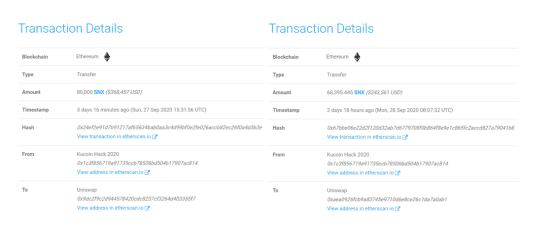 分析:库币被盗资金主要在Uniswap和Kyber Network上洗钱