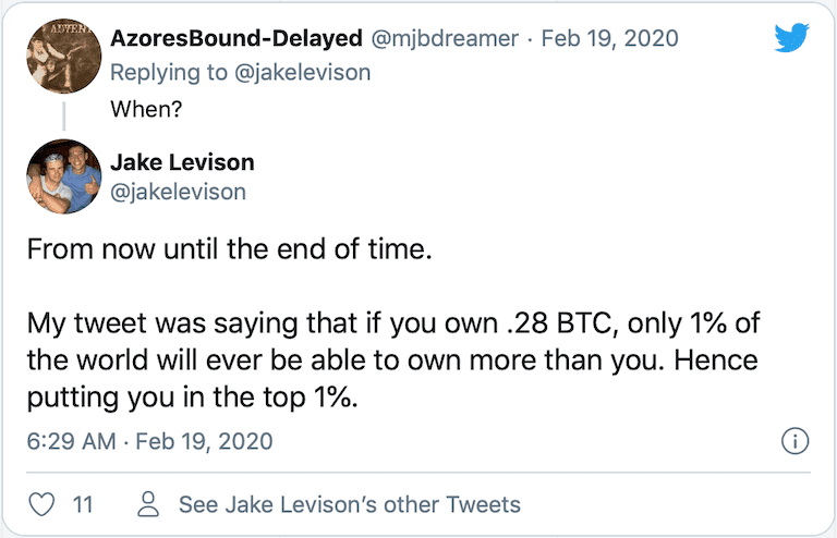 想挤进最富有的1%,你到底需要持有多少枚比特币