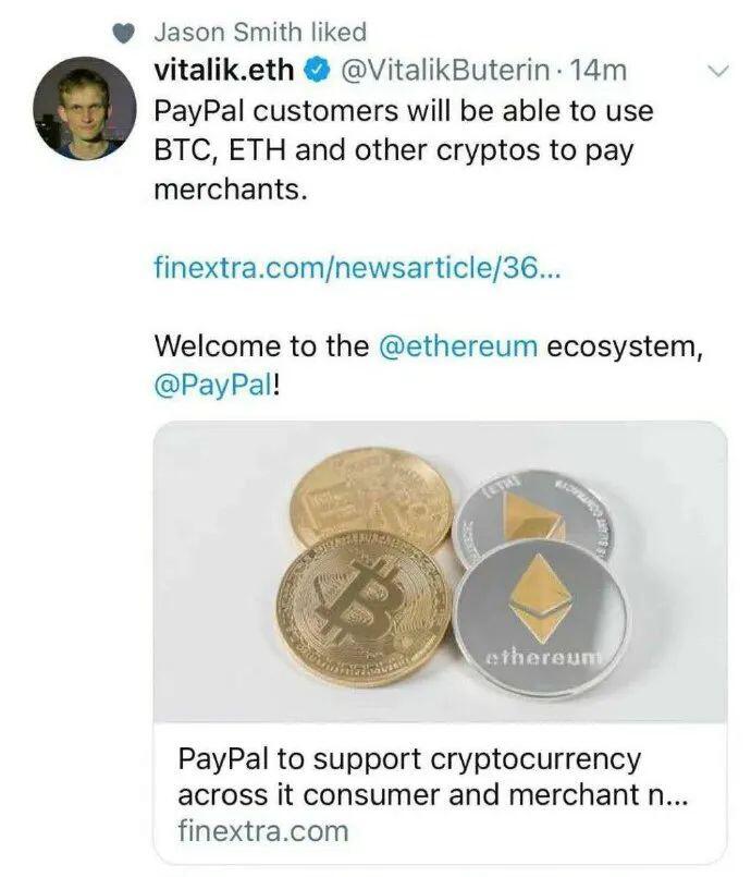 BTC喜提热搜,破年内新高,Paypal成最大推手?