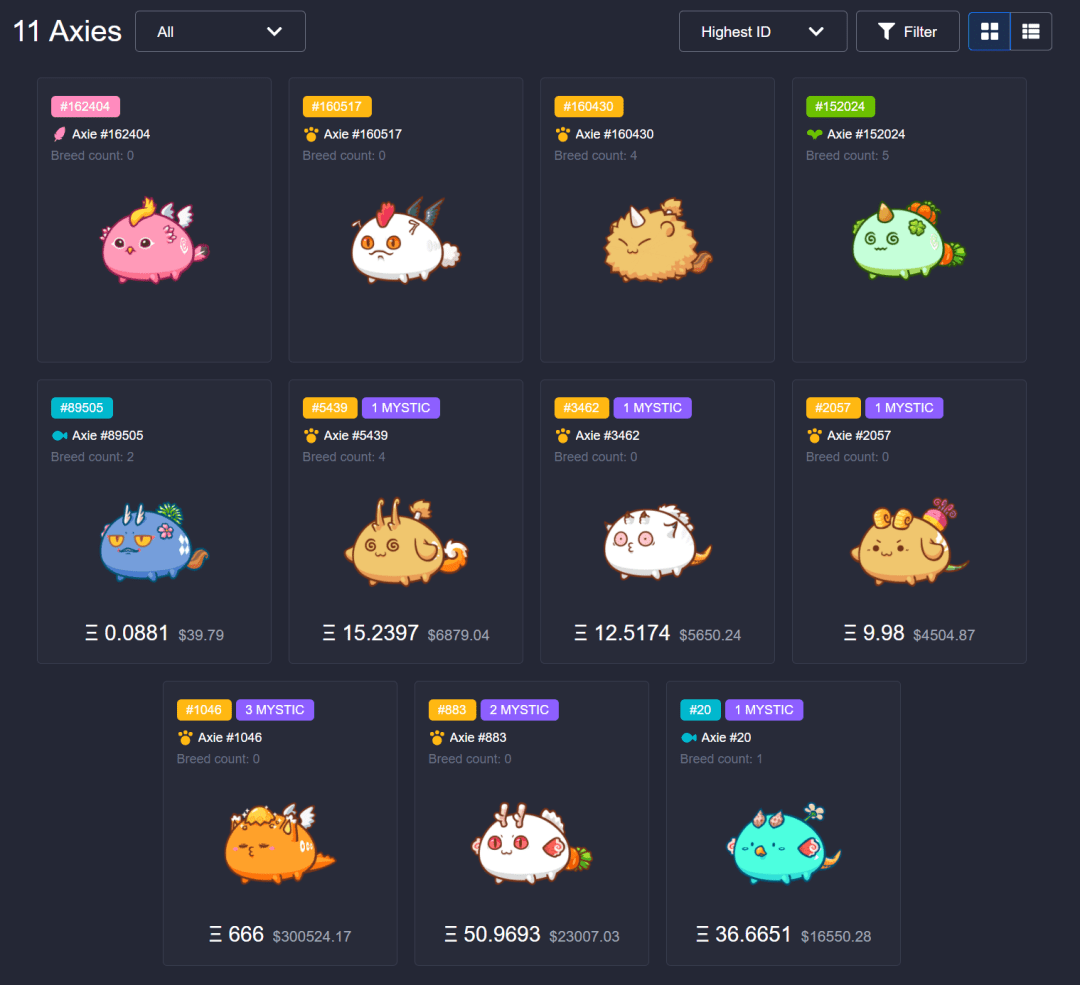 是谁氪金 300 ETH 买下史上最贵的 Axie?