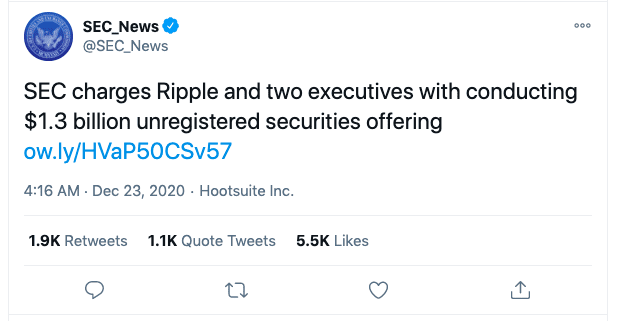 遭遇SEC“狙击”和交易所下架,Ripple该不会要归零吧……