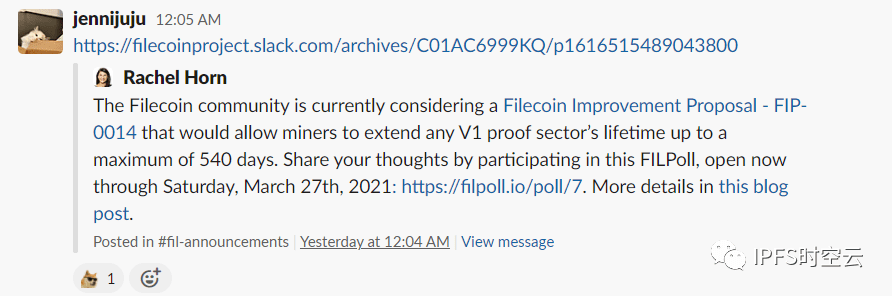 相比于FIP-14提案,我更想谈谈Filecoin的长期主义!