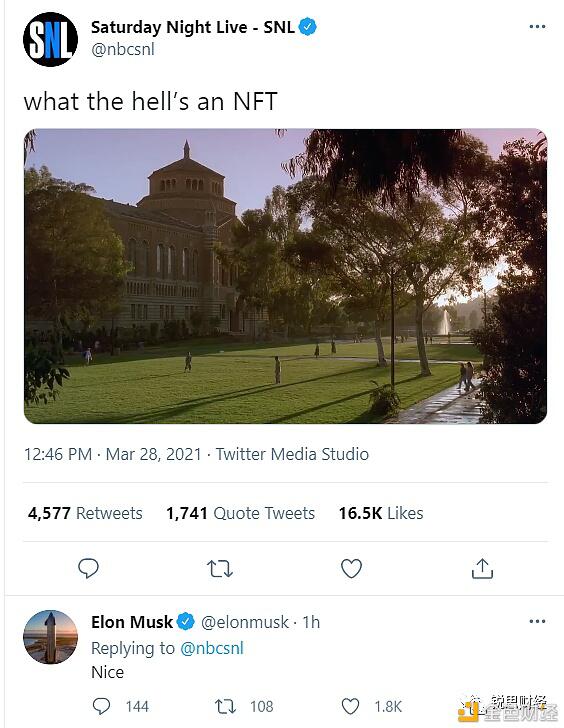 当马斯克给 NFT 点赞 他赞的是什么?