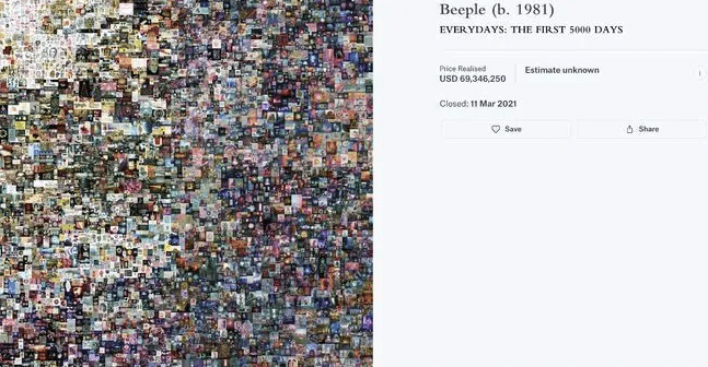 Beeple创意杰作在佳士得以近7000万美元落槌,NFT究竟是一片蓝海还是退潮后的海市蜃楼?