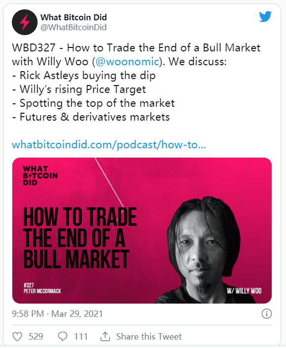 Willy Woo:现在卖掉比特币 你疯了吗?