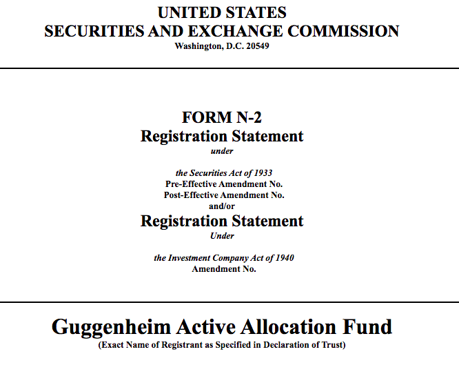 资管巨头Guggenheim向SEC提交新基金备案,或寻求加密投资敞口